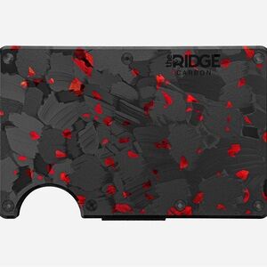 Ridge Carbon Fiber Wallet with Red Accents
